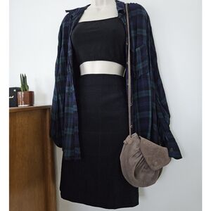 vtg grid patchwork 90s y2k grunge boho goth whimsigoth indie urban mini skirt